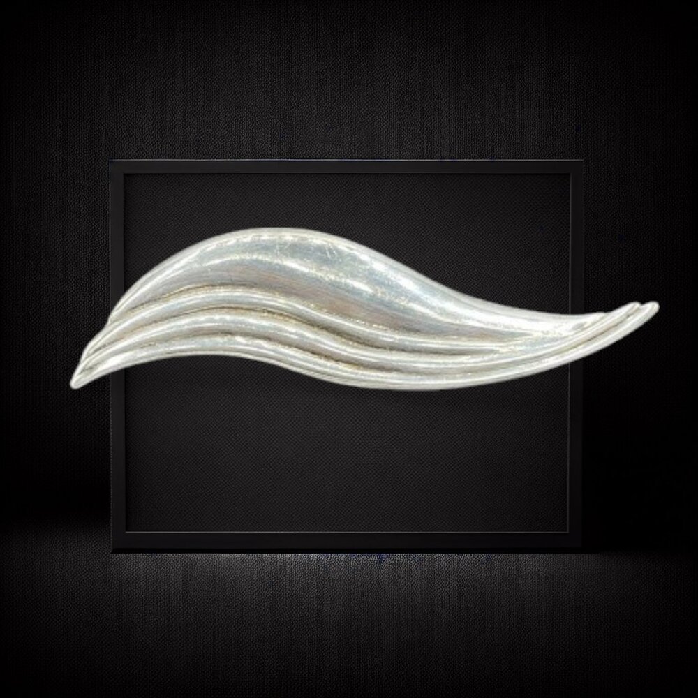 Vintage Mark Wasserman Samara Mexico Sterling Silver Leaf Brooch 1970's